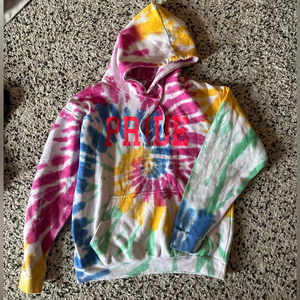 Unisex Tie Dye Pride Hoodie